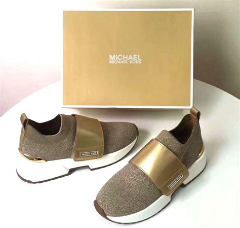 michael michael kors cosmo embellished stretch nylon slip-on trainer|michael kors shoes.